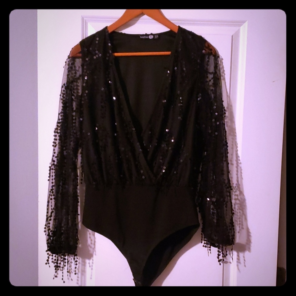 Sparkle long sleeves body suit